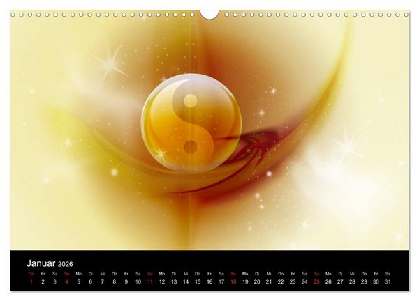 Produktbild: Buddha und Yin Yang (Wandkalender 2026 DIN A3 quer), CALVENDO Monatskalender