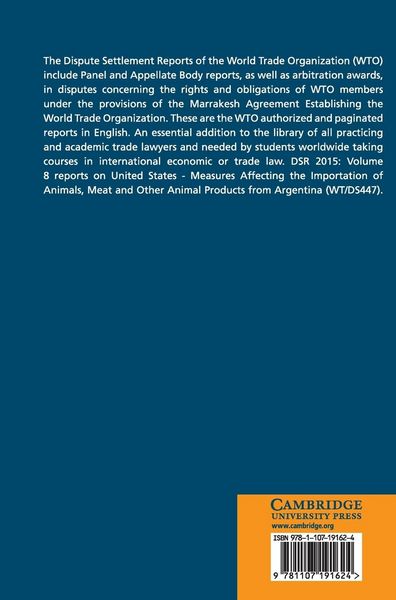 Produktbild: Dispute Settlement Reports 2015