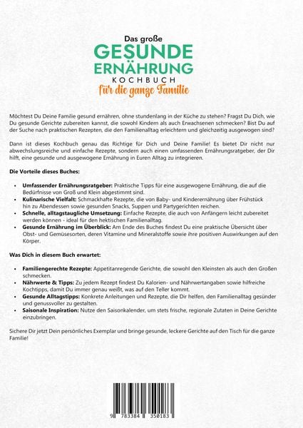 Produktbild: Das große Gesunde Ernährung Kochbuch für die ganze Familie