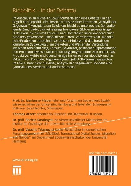 Produktbild: Biopolitik - in der Debatte