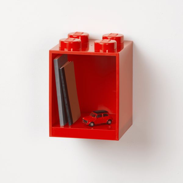 Produktbild: LEGO&reg; B&uuml;cherregal 4 Noppen Rot