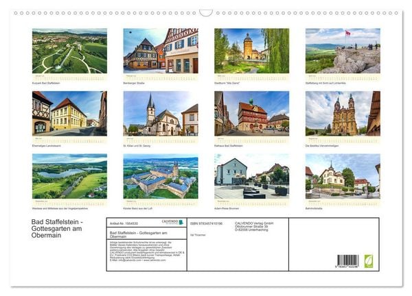 Produktbild: Bad Staffelstein - Gottesgarten am Obermain (Wandkalender 2026 DIN A2 quer), CALVENDO Monatskalender