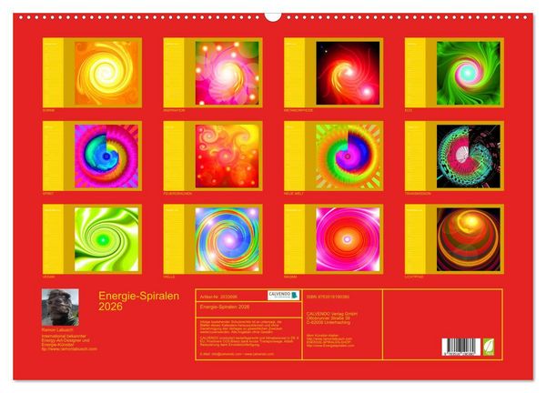 Produktbild: Energie-Spiralen 2026 (Wandkalender 2026 DIN A2 quer), CALVENDO Monatskalender