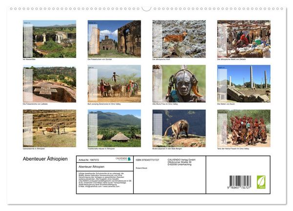 Produktbild: Abenteuer &Auml;thiopien (hochwertiger Premium Wandkalender 2026 DIN A2 quer), Kunstdruck in Hochglanz