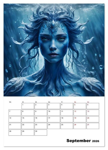 Produktbild: Elementare Seelenreise (Wandkalender 2026 DIN A2 hoch), CALVENDO Monatskalender