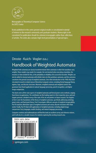 Produktbild: Handbook of Weighted Automata