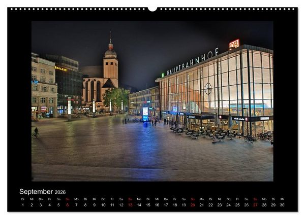 Produktbild: K&ouml;ln &ndash; Nachts 2026 (hochwertiger Premium Wandkalender 2026 DIN A2 quer), Kunstdruck in Hochglanz
