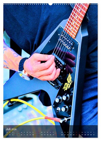 Produktbild: Rockgitarren in Concert (hochwertiger Premium Wandkalender 2026 DIN A2 hoch), Kunstdruck in Hochglanz