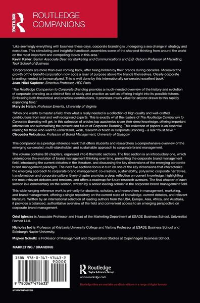 Produktbild: The Routledge Companion to Corporate Branding