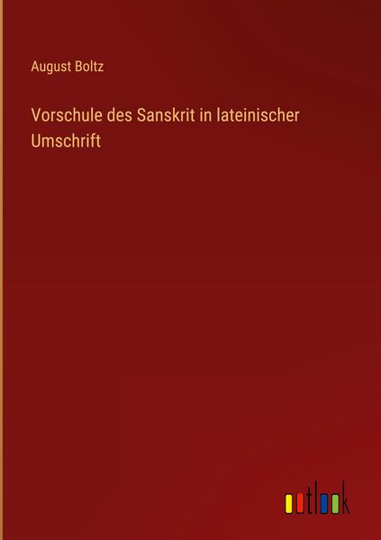 Produktbild: Vorschule des Sanskrit in lateinischer Umschrift