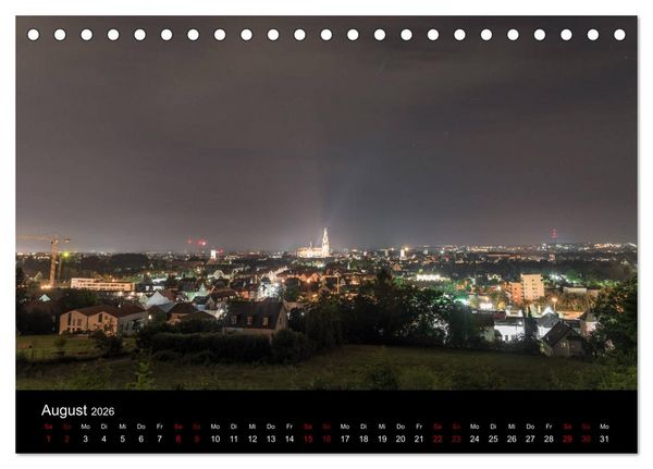 Produktbild: Regensburg bei Nacht (Tischkalender 2026 DIN A5 quer), CALVENDO Monatskalender