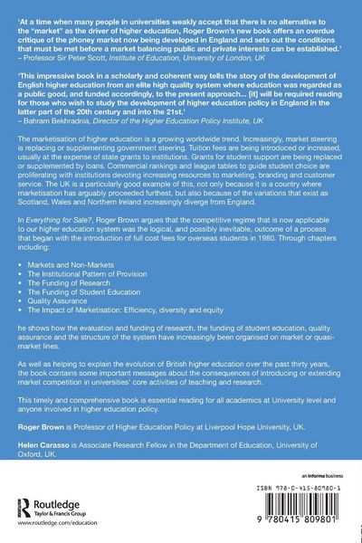 Produktbild: Everything for Sale? The Marketisation of UK Higher Education