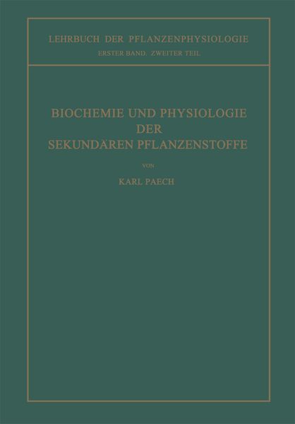 Produktbild: Biochemie und Physiologie der Sekund&auml;ren Pflanzenstoffe