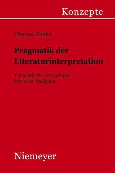 Produktbild: Pragmatik der Literaturinterpretation