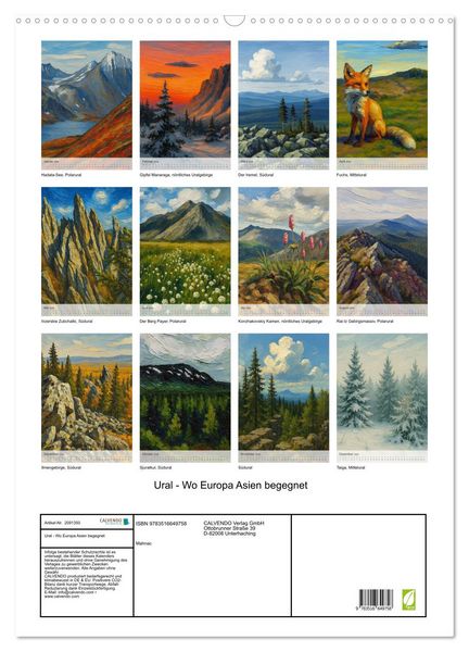 Produktbild: Ural - Wo Europa Asien begegnet (Wandkalender 2026 DIN A2 hoch), CALVENDO Monatskalender