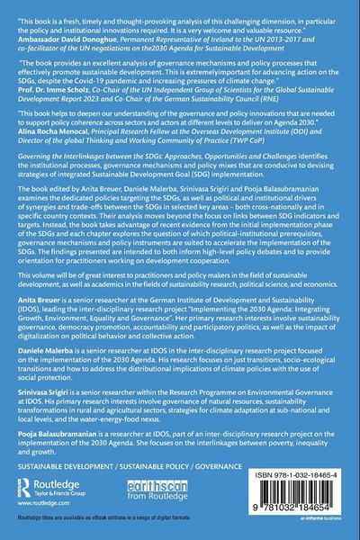 Produktbild: Governing the Interlinkages between the SDGs