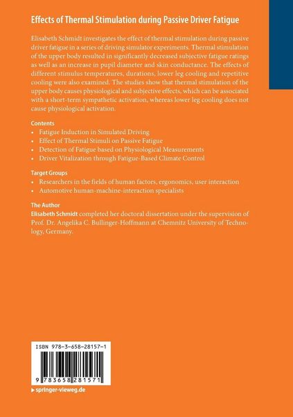 Produktbild: Effects of Thermal Stimulation during Passive Driver Fatigue