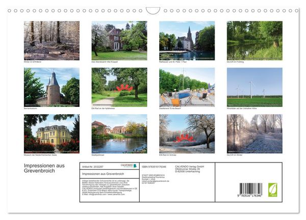 Produktbild: Impressionen aus Grevenbroich (Wandkalender 2026 DIN A3 quer), CALVENDO Monatskalender