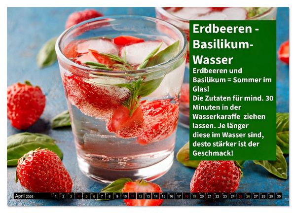 Produktbild: Eiskalt erwischt - Aromawasser (hochwertiger Premium Wandkalender 2026 DIN A2 quer), Kunstdruck in Hochglanz