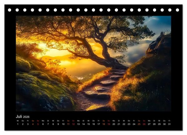 Produktbild: Abenteuerliche Wege (Tischkalender 2026 DIN A5 quer), CALVENDO Monatskalender