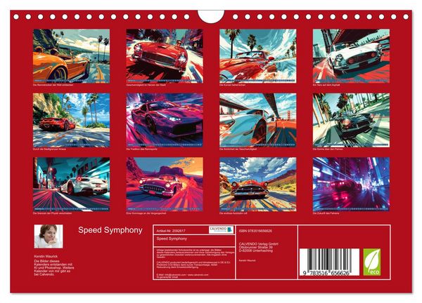 Produktbild: Speed Symphony (Wandkalender 2026 DIN A4 quer), CALVENDO Monatskalender