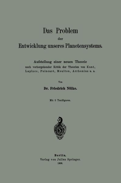 Produktbild: Das Problem der Entwicklung unseres Planetensystems