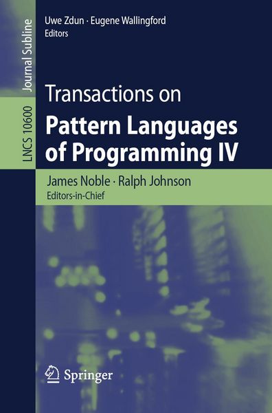 Produktbild: Transactions on Pattern Languages of Programming IV