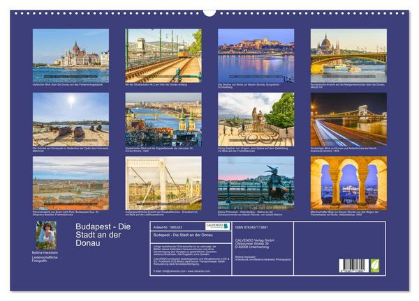 Produktbild: Budapest - Die Stadt an der Donau (Wandkalender 2026 DIN A2 quer), CALVENDO Monatskalender