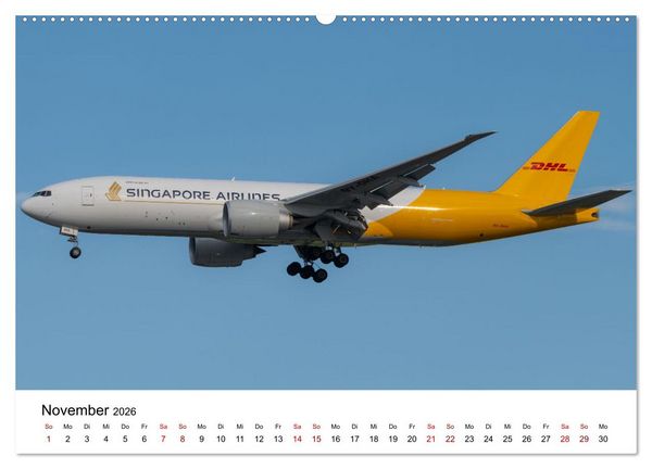 Produktbild: Singapore Airlines - Die ganze Flotte (hochwertiger Premium Wandkalender 2026 DIN A2 quer), Kunstdruck in Hochglanz