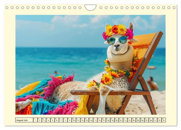 Produktbild: Lamas auf Tour. Perus flauschige Fashion-Ikonen (Wandkalender 2026 DIN A4 quer), CALVENDO Monatskalender