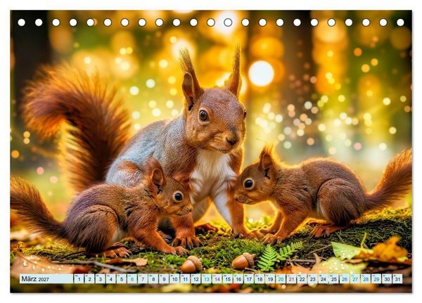 Produktbild: M&auml;rchenhafte Eichh&ouml;rnchen (Tischkalender 2027 DIN A5 quer), CALVENDO Monatskalender