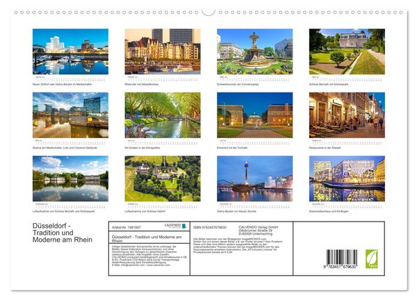 Produktbild: D&uuml;sseldorf - Tradition und Moderne am Rhein (hochwertiger Premium Wandkalender 2026 DIN A2 quer), Kunstdruck in Hochglanz