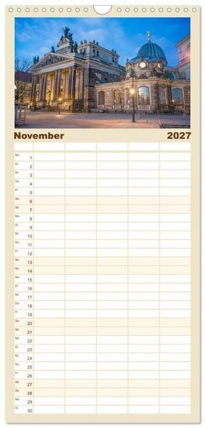 Produktbild: Familienplaner 2027 - Dresden - Sachsens Perle an der Elbe mit 5 Spalten (Wandkalender, 21 x 45 cm) CALVENDO