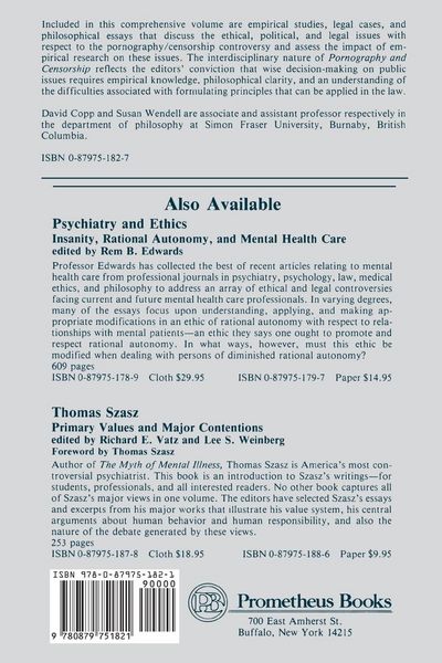 Produktbild: Pornography and Censorship