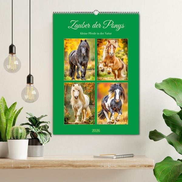 Produktbild: Zauber der Ponys. Kleine Pferde in der Natur (Wandkalender 2026 DIN A2 hoch), CALVENDO Monatskalender