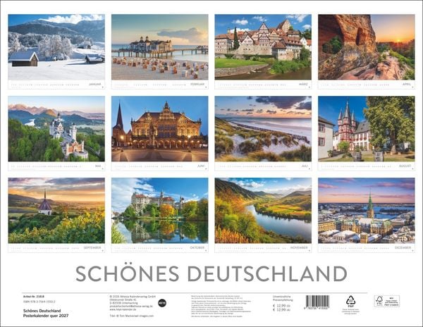 Produktbild: Sch&ouml;nes Deutschland Posterkalender 2027