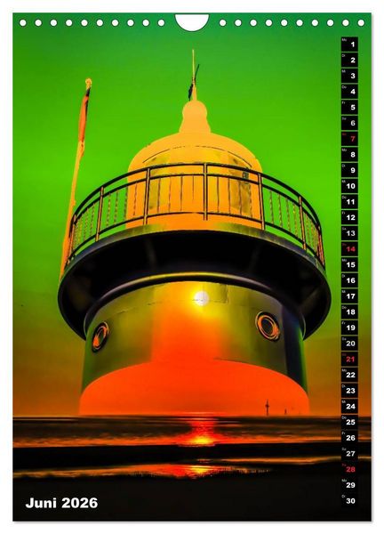 Produktbild: Leuchtt&uuml;rme Kalender der besonderen Art (Wandkalender 2026 DIN A4 hoch), CALVENDO Monatskalender