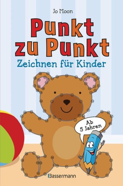 Punkt zu Punkt. Zeichnen für Kinder. Zahlen von 1 bis 100. Ab 5 Jahren, Taschenbuch von Jo Moon, Bassermann, 9783809445432
