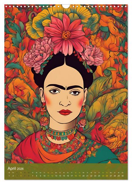 Produktbild: Gefangen in Normen. Frida Kahlo inspiriert. Flor de mi alma (Wandkalender 2026 DIN A3 hoch), CALVENDO Monatskalender