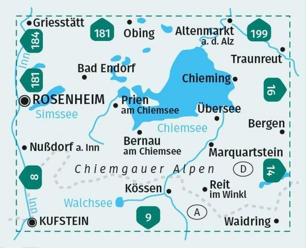 Produktbild: KOMPASS Wanderkarte 10 Chiemsee, Chiemgauer Alpen 1:50.000