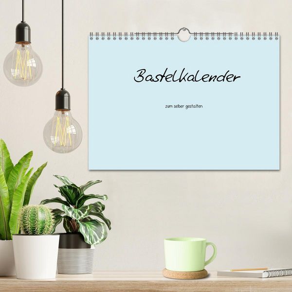 Produktbild: Bastelkalender - hell Blau (Wandkalender 2026 DIN A4 quer), CALVENDO Monatskalender