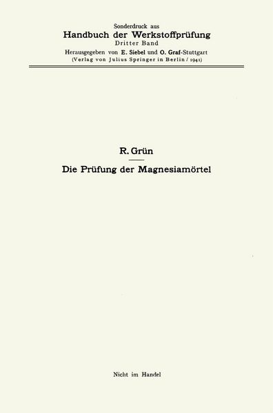 Produktbild: Die Pr&uuml;fung der Magnesiam&ouml;rtel