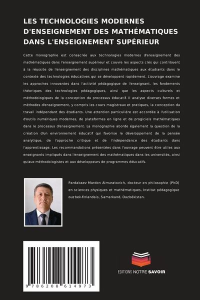 Produktbild: LES TECHNOLOGIES MODERNES D'ENSEIGNEMENT DES MATH&Eacute;MATIQUES DANS L'ENSEIGNEMENT SUP&Eacute;RIEUR