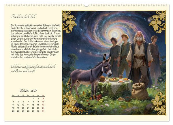 Produktbild: Die sch&ouml;nsten M&auml;rchen (hochwertiger Premium Wandkalender 2027 DIN A2 quer), Kunstdruck in Hochglanz