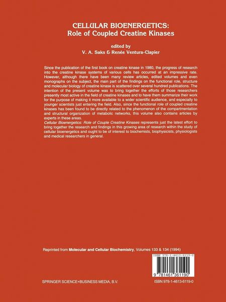 Produktbild: Cellular Bioenergetics: Role of Coupled Creatine Kinases