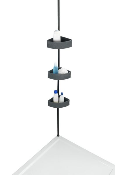 Produktbild: Teleskop-Eckregal Mod. Villata, mit 3 K&ouml;rben aus hochwertigem Polyresin