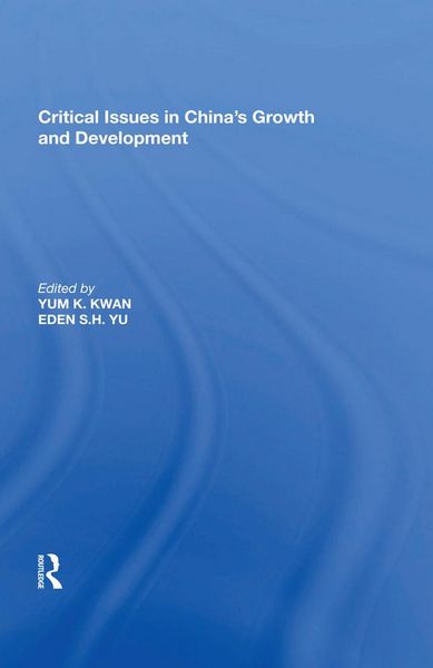 Produktbild: Critical Issues in China's Growth and Development