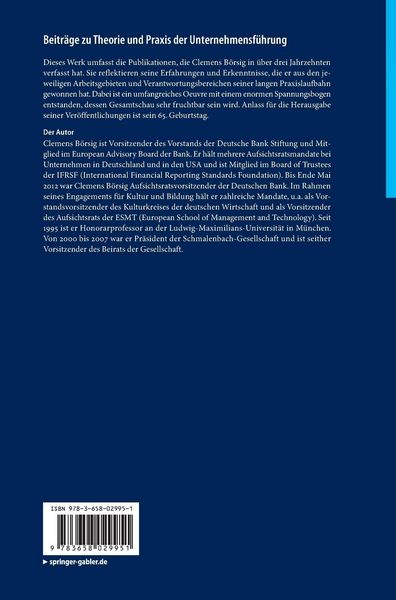 Produktbild: Beitr&auml;ge zu Theorie und Praxis der Unternehmensf&uuml;hrung