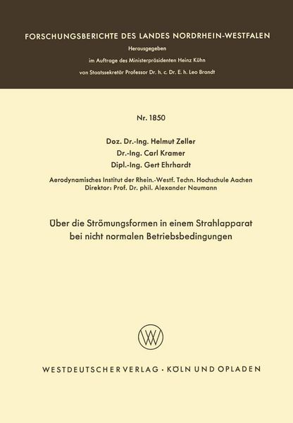 Produktbild: &Uuml;ber die Str&ouml;mungsformen in einem Strahlapparat bei nicht normalen Betriebsbedingungen