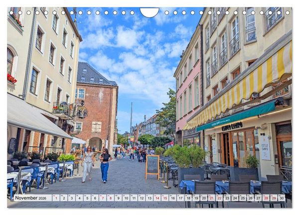 Produktbild: D&uuml;sseldorf Vom Ufer bis zur Skyline (Wandkalender 2026 DIN A4 quer), CALVENDO Monatskalender